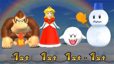 Mario Party Minigame Donkey Kong Vs Peach Vs Boo Vs Snowman Youtube