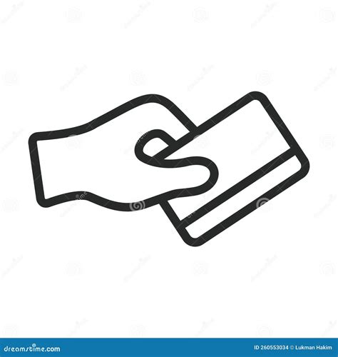 Hand Holding A Credit Card Atm Icon Vector Illustration Stock Vector