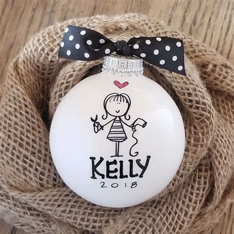 Hair Stylist Ornament, Personalized Hairdersser Gift, Hair Stylist ...