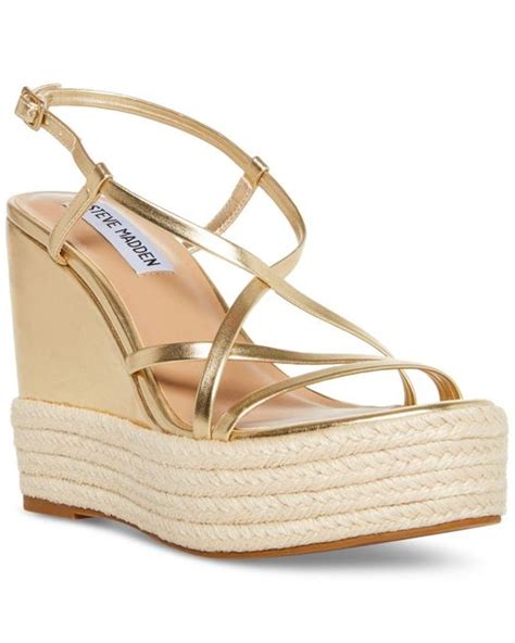 Steve Madden Whitlee Strappy Espadrille Platform Wedge Sandals In