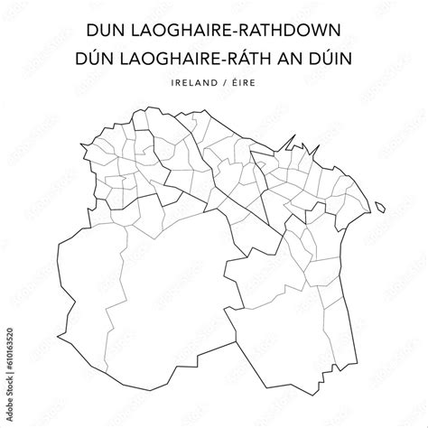 Vector Map Of Dún Laoghaire Rathdown Dún Laoghaire Ráth An Dúin With