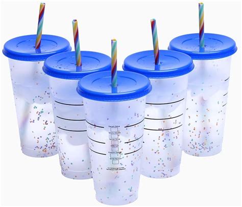 Amazon Funcentric Confetti Cups Color Changing Cups With Lids And