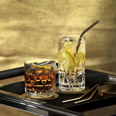 Orrefors Peak Double Old Fashioned Glasses Set Of 4 Williams Sonoma