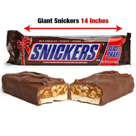 Snickers Giant 1 Pound Candy Bar Candy Warehouse