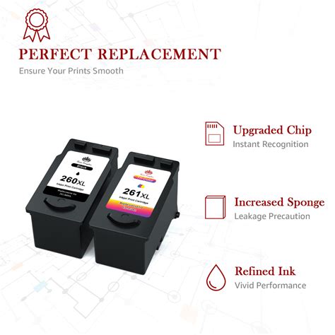 Pg 260xl Cl 261xl Ink Cartridges Replacement For Canon Pixma Ts6420