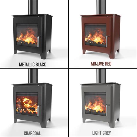 Saltfire St Vision Black Wood Burning Stove Low Cost Fireplaces