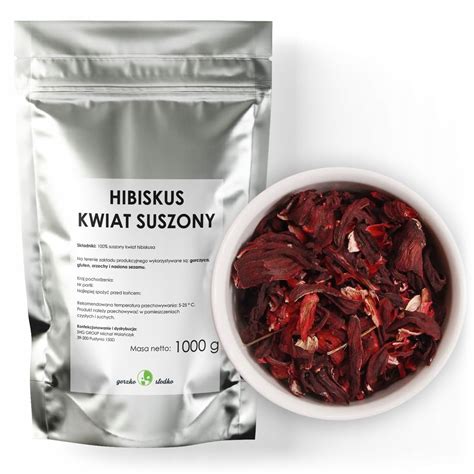 HIBISKUS HERBATA Kwiat Hibiskusa Suszony 1kg ERLI Pl