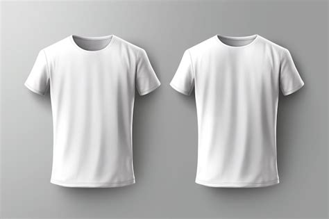 Vista Frontal De Maquete De Camiseta Branca Em Branco Isolada Em Fundo