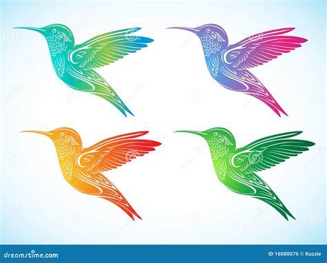 Colorful Hummingbirds Stock Vector Illustration Of Animals 16080076