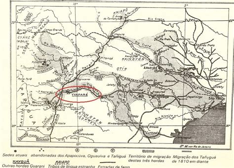 Localização dos Yvaparé Xetá no Mapa de Curt Nimuendaju Modificações