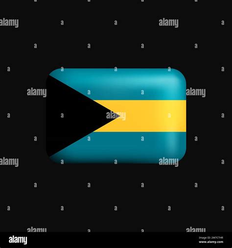 The Bahamas Flag 3d Icon National Flag Of The Bahamas Vector