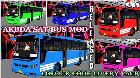 Akbda Sat Bus Mod Livery Relesed Color Code Livery Pack Bussid Mod