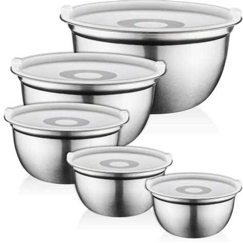 Finedine Mixing Bowls Set 5 Piece Easy Grip Stainless Steel Mixing