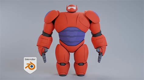 Big Hero 6 Red Baymax Rigged 3d Model Rigged Cgtrader