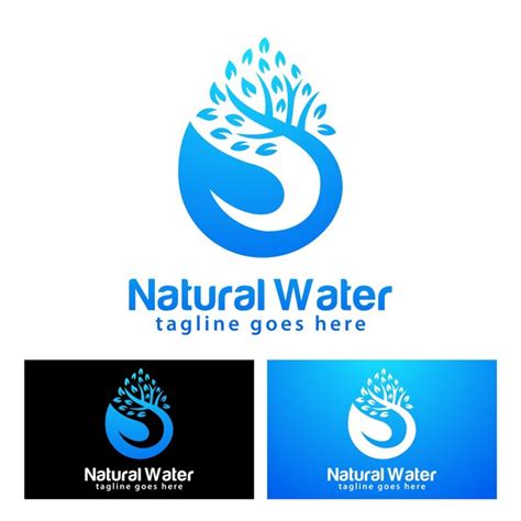 Premium Vector Natural Water Logo Design Template