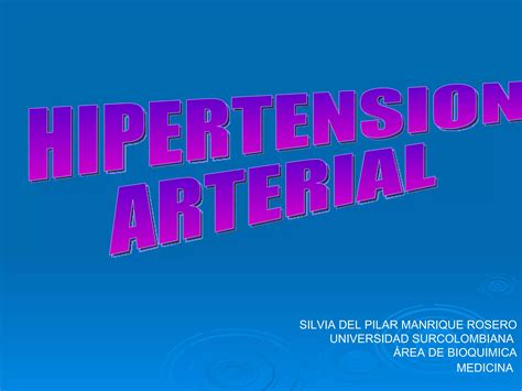 Hipertension Arterial Ppt Descarga Gratuita