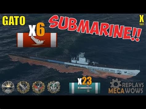 Submarine Gato Kills K Damage World Of Warships Gameplay Youtube