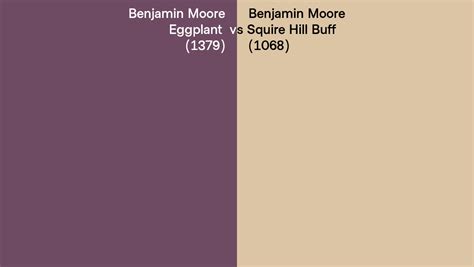 Benjamin Moore Eggplant Vs Squire Hill Buff Side By Side Comparison