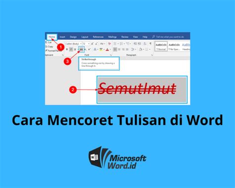 Mudah Dan Cepat Ini 6 Cara Mencoret Tulisan Di Word