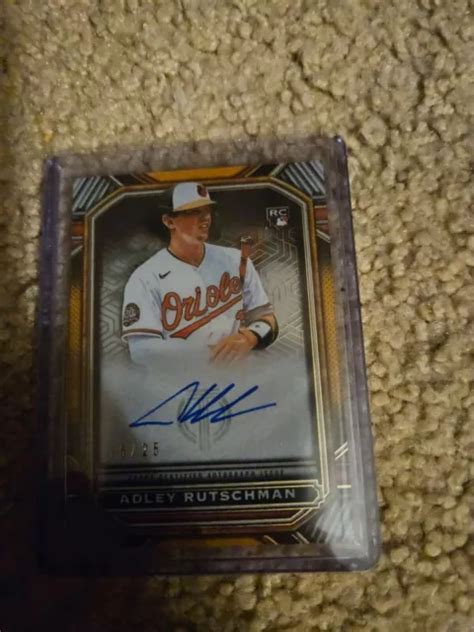 2023 TOPPS TRIBUTE Adley Rutschman On Card Recrue Auto RC 25 Orioles