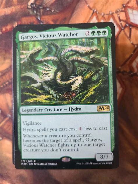 Magic The Gathering Custom Commander Deck Gargos Vicious Watcher Ebay