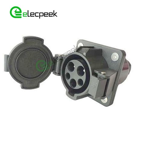 Vehicle End Sae J1772 Socket Single Phase Ac Charging Connector Ev