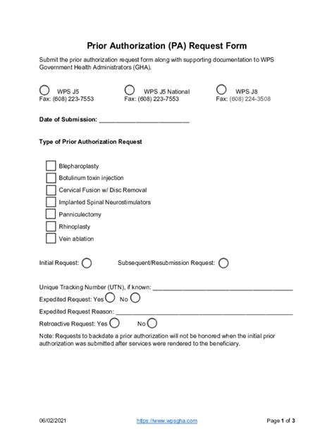 Fillable Online Prior Authorization Pa Request Form Prior