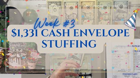 Cash Envelope Stuffing Jan Week Server Income Dave