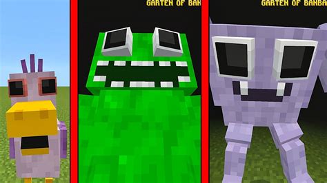 ALL JUMPSCARES In GARTEN OF BANBAN ADDON Minecraft PE Mcpe YouTube