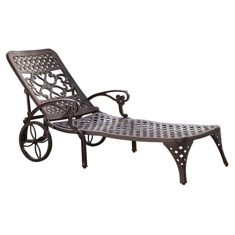 Shop Home Styles Biscayne Aluminum Chaise Lounge Chair With Woven Seat