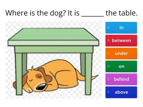 1C Prepositions Of Place Quiz