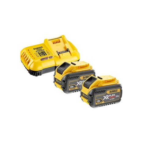 Set 2x Acumulator Li Ion XR Flexvolt 18 54V 12 0Ah Incarcator DeWALT