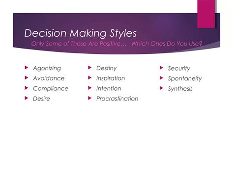 Personal Decision Making 2 Of 2 Ppt