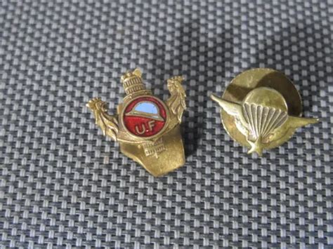 Lot Insignes Militaire Parachutiste Brevet Militaire Et Uf Bichet