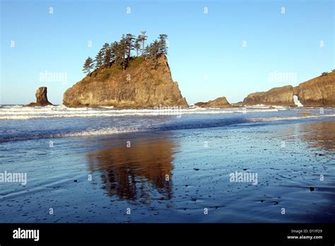 Second Beach La Push Sunset Olympic Nationalpark WA Washington