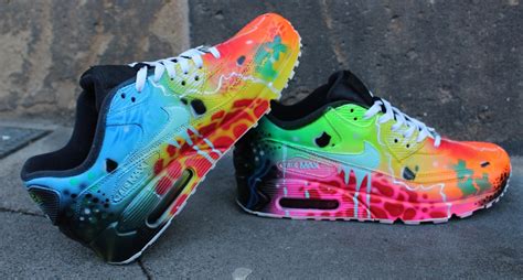 Nike Air Max 90 Blue Galaxy Style Painted Custom Shoes Sneaker