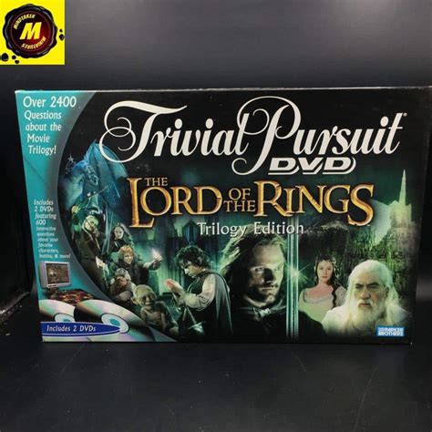 Trivial Pursuit Dvd 2004 The Lord Of The Rings Trilogy Edition Parker Brothers Hasbro 76683