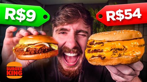 Burger King Mais Caro E Mais Barato Do Ifood De Youtube