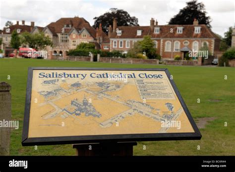 Cathedral Close Salisbury Wiltshire Stock Photo Alamy