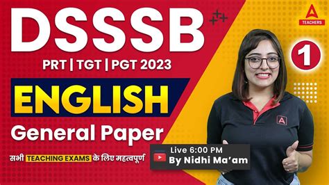 Dsssb Prt Tgt Pgt English Previous Year Question Paper Class Dsssb