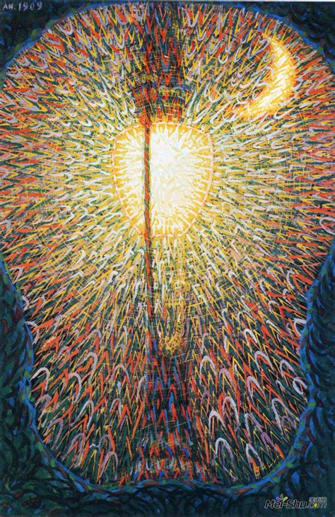 路灯贾科莫巴拉 Giacomo Balla 高清作品欣赏 贾科莫巴拉作品 贾科莫巴拉专题网站 艺术大师 美术网 Mei shu