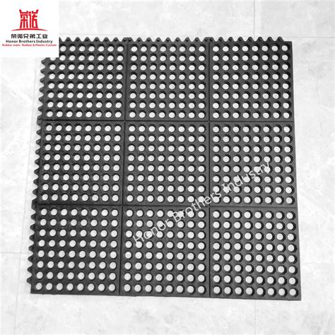 Anti Fatigue Anti Slip Commercial Interlocking Drainage Entrance Rubber Floor Mat Sheet China