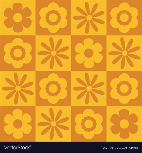 Bold yellow and orange seamless pattern Royalty Free Vector