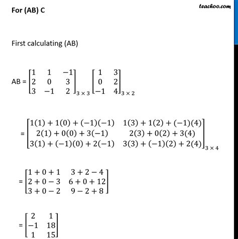 Example Find A Bc Ab C Show That Ab C A Bc