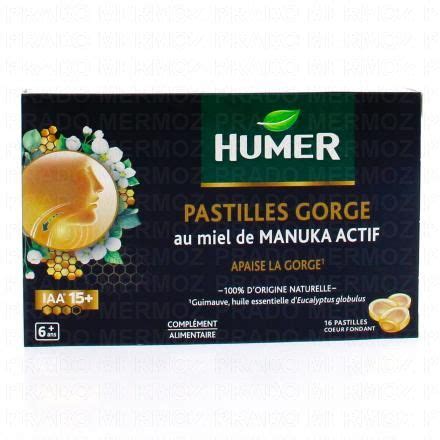 HUMER Pastilles Gorge Au Miel De Manuka Actif 16 Pastilles Pharmacie