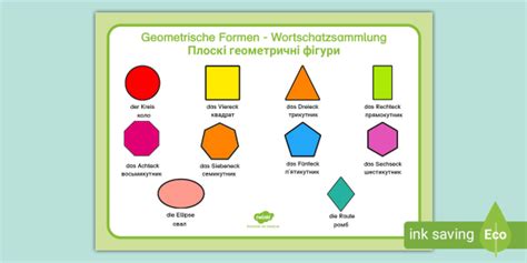 Free Geometrische Formen I Wortsammlung Deutsch Ukrainisch