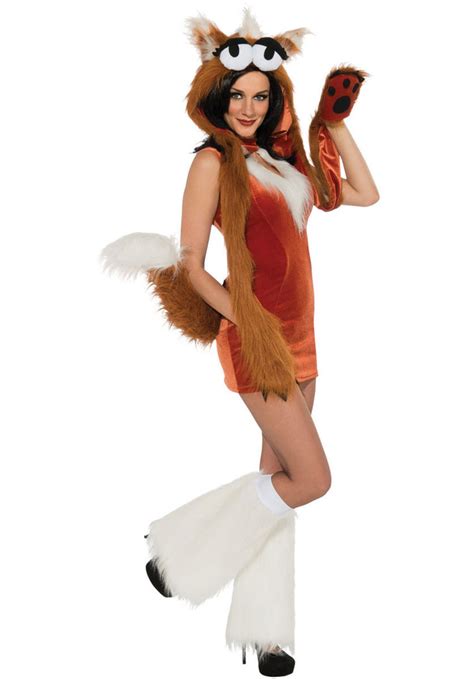 Adult One Hot Fox Costumeand Ladies Sexy Fox Fancy Dress Escapade