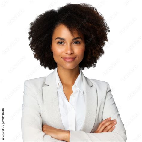 Portrait Of Confident Black Woman With Crossed Arms On Her Chest