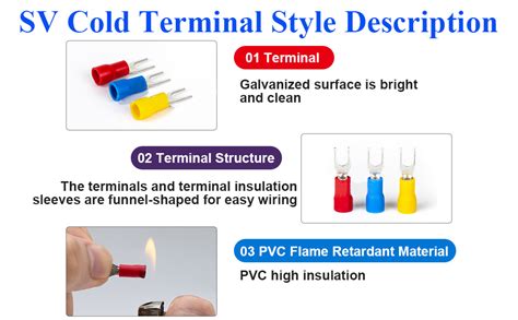 Fielect Pcs Awg Insulated Fork Spade Wire Connectors