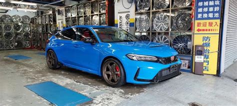 Honda Civic Type R Fl Blue Rays Volk Te Ultra M Spec Wheel Front